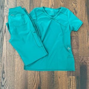 Cherokee Infinity Hunter Green Scrub Set